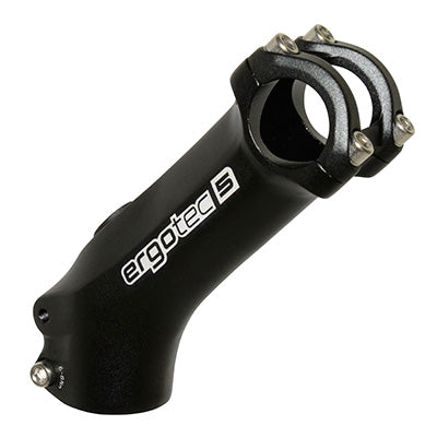 MTB -URBAIN-TREKKING STEM ERGOTEC HOGE CHARISMA RISE 45° ALU ZWART 25,4 L 90 mm VOOR 1"1-8 VORK (LEVEL 5 GOEDGEKEURD)