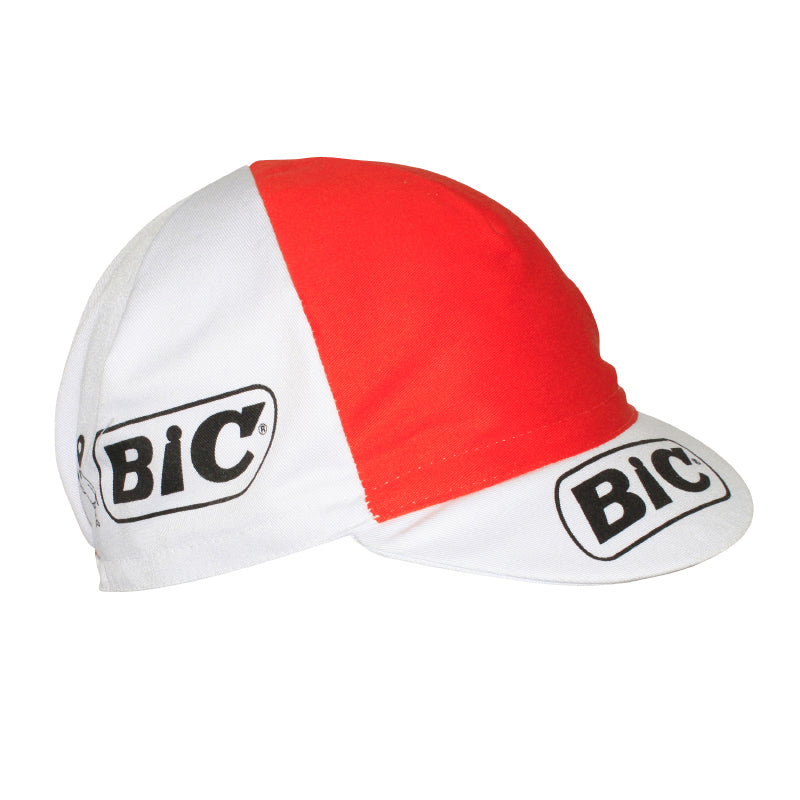 BIC VINTAGE TEAM CYCLING CAP WHITE-ORANGE