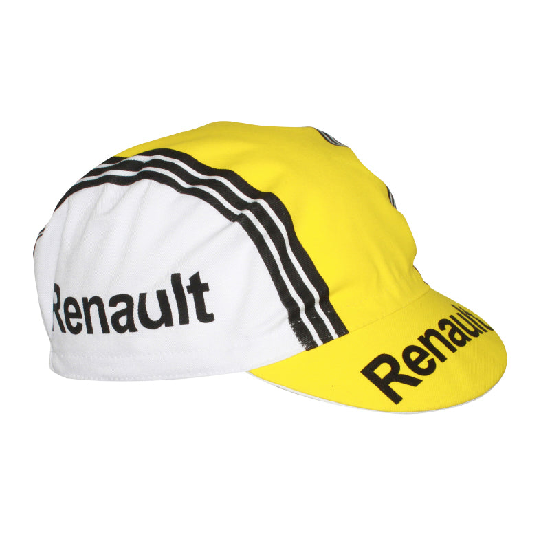 VINTAGE RENAULT TEAM CYCLING CAP WHITE-YELLOW