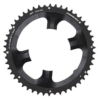 ROAD CHAINRING 4BRA D.110 FOR SHIMANO ULTEGRA 6800 STRONGLIGHT 50TTS EXTERIOR BLACK CT2 11V.