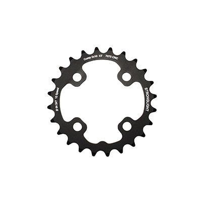 4BRA D.64 MTB CHAINRING FOR SHIMANO XT M785 STRONGLIGHT DOUBLE 24T BLACK INTERIOR (FOR 38T EXTERIOR) UNTHREADED - THICKNESS 3.5mm 10V.