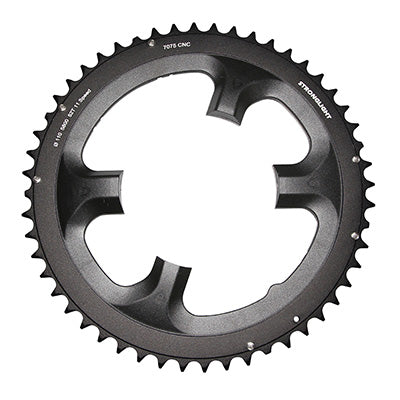 ROAD CHAINRING 4BRA D.110 FOR SHIMANO 105 5800 STRONGLIGHT 52TTS EXTERIOR BLACK 11V.