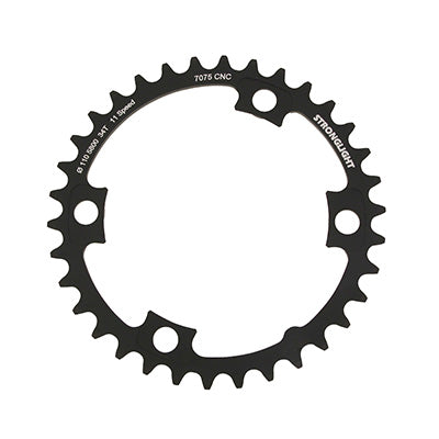 ROAD CHAINRING 4BRA D.110 FOR SHIMANO 105 5800 STRONGLIGHT 34TTS INTERIOR BLACK COMPATIBLE ULTEGRA 6800 - DURA-ACE 9000 11V.