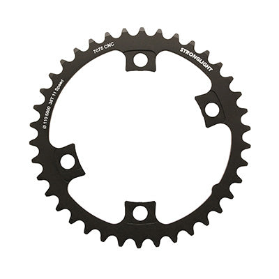 ROAD CHAINRING 4BRA D.110 FOR SHIMANO 105 5800 STRONGLIGHT 38TTS BLACK INTERIOR COMPATIBLE ULTEGRA 6800 - DURA-ACE 9000 11V.