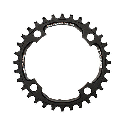 PLATEAU VTT 4BRA D.104 POUR SRAM XO1 STRONGLIGHT 32DTS MONO NOIR ALU 7075 11V. NARROW WIDE - EPAISSEUR 5mm