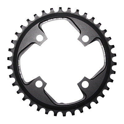 4BRA D.94 MTB KETTINGBLAD VOOR SRAM X01 STRONGLIGHT 38DTS MONO ZWART ALU 7075 11S. SMAL BREED - DIKTE 5 mm