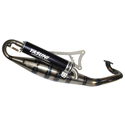 SCOOT YASUNI R PAINTED EXHAUST FOR MBK 50 NITRO, OVETTO-YAMAHA 50 AEROX, NEOS-MALAGUTI 50 F12-APRILIA 50 SR (BLACK MUFFLER) -TUB902B-