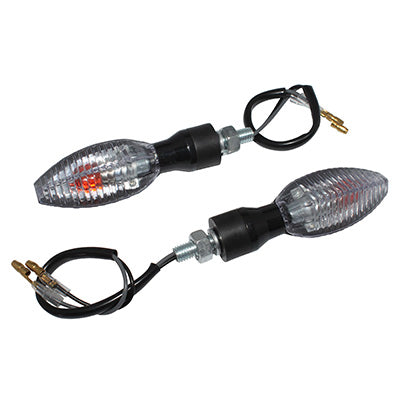 REPLAY SQUALE UNIVERSAL INDICATOR WITH TRANSPARENT-BLACK BULB SHORT BASE (L 90mm - H 30mm - W 25mm) (CE APPROVED) (PAIR)