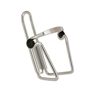 NEWTON N1 ALU SILVER BOTTLE CAGE WITH ANTI-VIBRATION PADS (ON CARD)