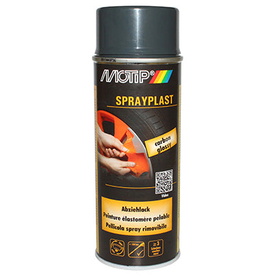 BOMBE DE PEINTURE MOTIP SPRAYPLAST CARBONE BRILLANT AEROSOL 400 ml (396540)