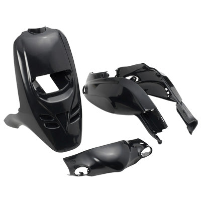 ADAPTABLE SCOOT BODY-FAIRING PIAGGIO 50 TYPHOON BLACK 1998+2009 (4 PIECES KIT) -FACO-