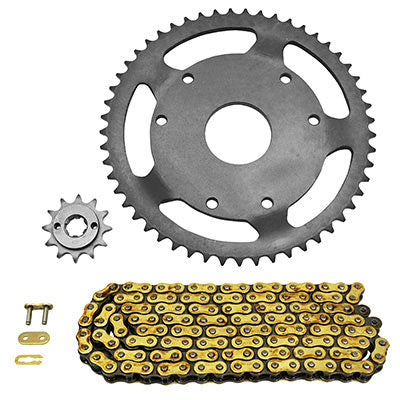 KIT CHAINE ADAPTABLE DERBI 50 SENDA R 1996+1999  420  12x53  (DIAM COURONNE 53-125-8.25)  (DEMULTIPLICATION ORIGINE)  -AFAM-