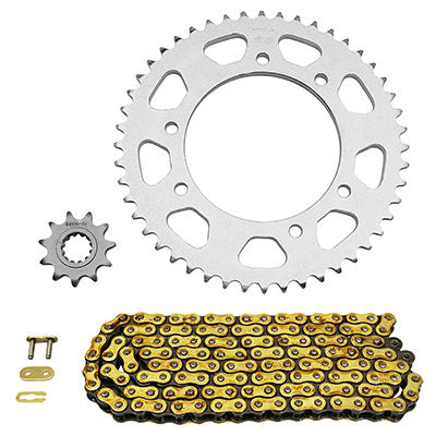 KIT CHAINE ADAPTABLE RIEJU 50 MRX, SMX 2003+2004  420  11x48  (DIAM COURONNE 105-125-8.5)  (DEMULTIPLICATION ORIGINE)  -AFAM-