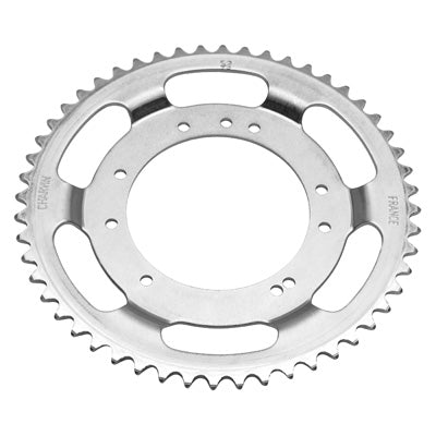 COURONNE CYCLO ADAPTABLE MBK 51 ROUE ALU GRIMECA 52 DTS (ALESAGE 98 mm) 10 TROUS  -SELECTION P2R-