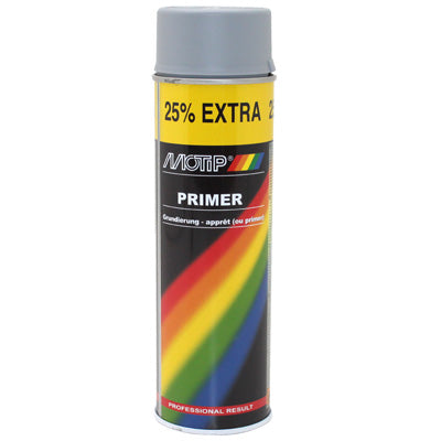 MOTIP PRIMER PRO UNIVERSELE GRIJZE VERFPRIMMER (AEROSOL-BOMB 500 ml) (04054)