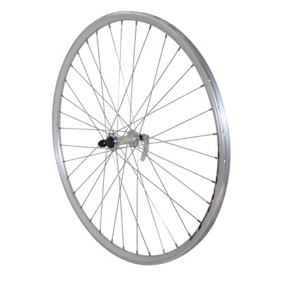 ROUE VTC PATIN BLOCAGE 700 x 35 - 28" ER10 ARGENT AVANT DOUBLE PAROI MOYEU ALU JANTE 19C