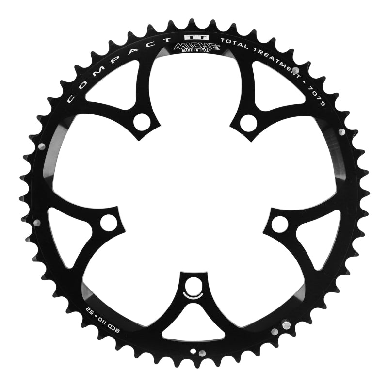 ROAD CHAINRING 5BRA D.110 MICHE 52TTS EXTERIOR TYPE SHIMANO AND CAMPAGNOLO RECORD CARBON - CHORUS CARBON - CENTAUR ALU 9-10V. BLACK