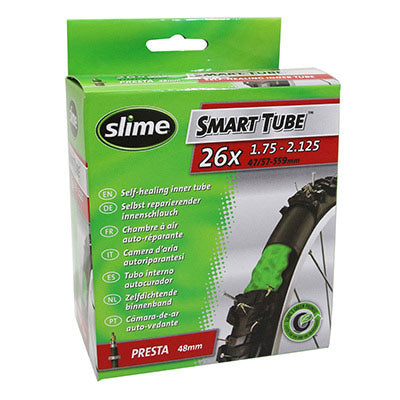 CHAMBRE A AIR VELO 26 x 1.75-2.10 SLIME VALVE PRESTA OBUS DEMONTABLE AVEC LIQUIDE ANTI-CREVAISON