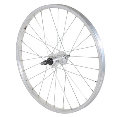 MTB WIEL SKATE 20" ALU ACHTER ALU NAAF SOLIDE AS VRIJ WIEL 6-7V (VERKOCHT MET 10X100 MOER) 21C VELG 28 SPOKE