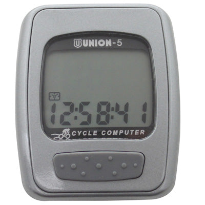 UNION 5N GRIJS FIETSCOMPUTER (5 FUNCTIES)