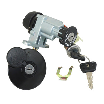 CONTACTEUR A CLE SCOOT ADAPTABLE CPI 50 POPCORN, HUSSAR 2003+, OLIVER 2006+2008 (AVEC SERRURE DE SELLE + BOUCHON ESSENCE)  -P2R-