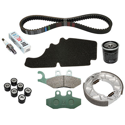 KIT ENTRETIEN MAXISCOOTER ORIGINE PIAGGIO 125 FLY 4T 2006+ (AVEC GUIDES VARIATEUR) -1R000399-