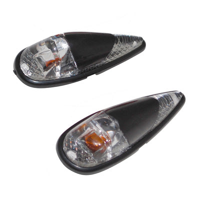 ECLAIRAGE DECO REPLAY GOUTTE D'EAU FENDER TRANSPARENT-NOIR AMPOULE ORANGE (L 61mm - H 22mm - L 18mm) **