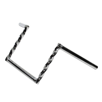 CYCLO Z BAR TWISTED HANDLEBAR ADAPTABLE PEUGEOT 103-MBK 51 CHROME STEEL HEIGHT 200mm -P2R SELECTION-