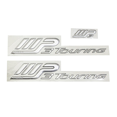 AUTOCOLLANT-STICKER-DECOR AILE ARRIERE "MP3 TOURING" GRIS ORIGINE PIAGGIO 250-300-400-500 MP3 2008+2014  -673874-