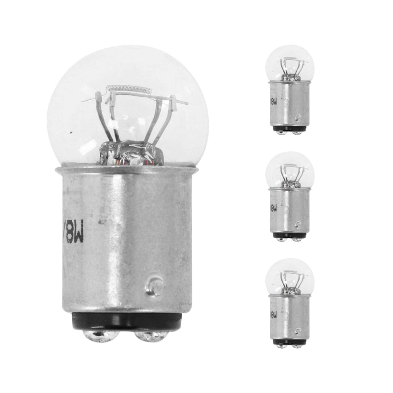 AMPOULE-LAMPE STANDARD 12V 23-8W CULOT BAY15d NORME P23-8W BLANC (FEU ARRIERE+STOP) (x4) -P2R-