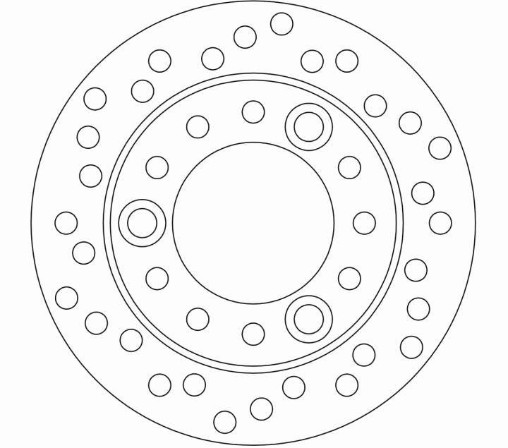 Kymko Brake Disc Ø157.5x80x58.2 NbTrou3xØ10.5