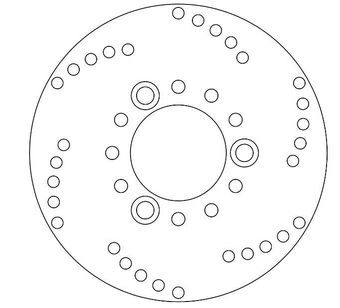 Kymko Brake Disc Ø180x80x58.2 NbTrou3xØ10.6