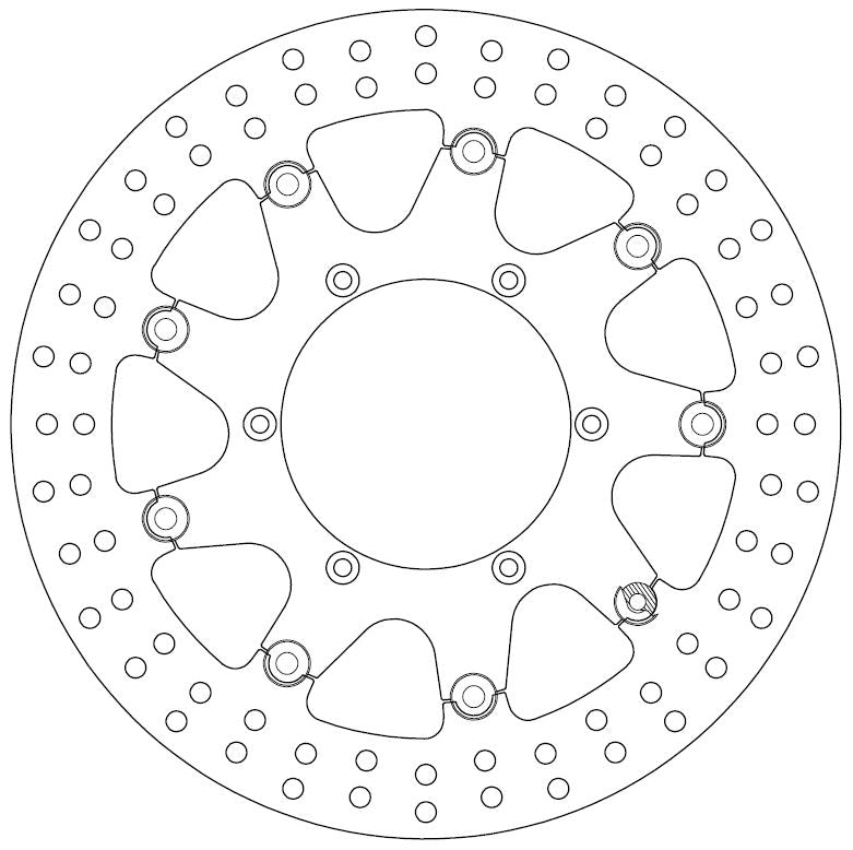 Disque de Frein Aprilia Ø298x120x105 NbTrou6xØ6.5