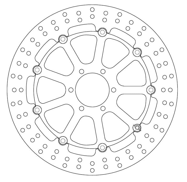 Disque de Frein Yamaha Ø320x80x64 NbTrou6xØ8.5