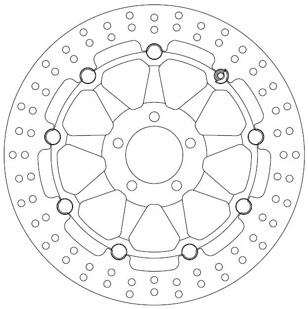 Kawasaki Brake Disc Ø320x81x61 NbTrou5xØ10.5