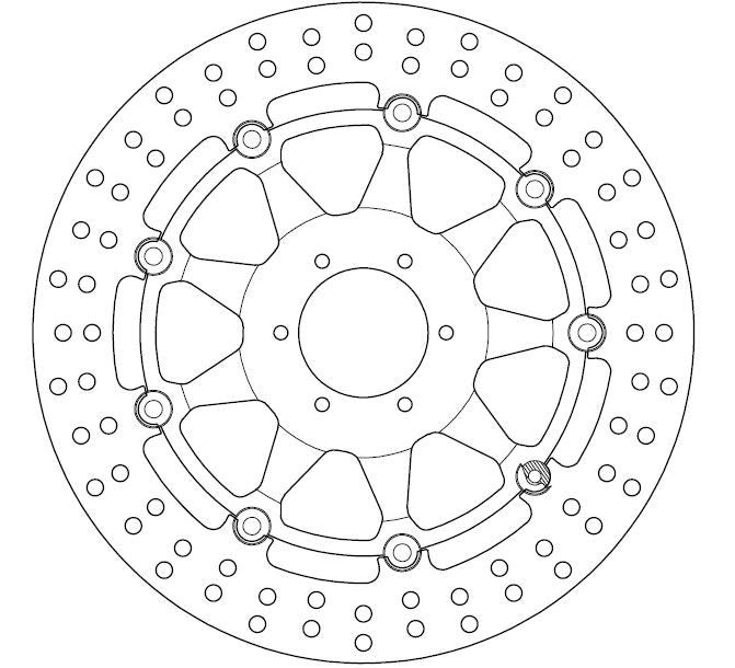 Yamaha Remschijf Ø300x80x64 NbHole6xØ8.5