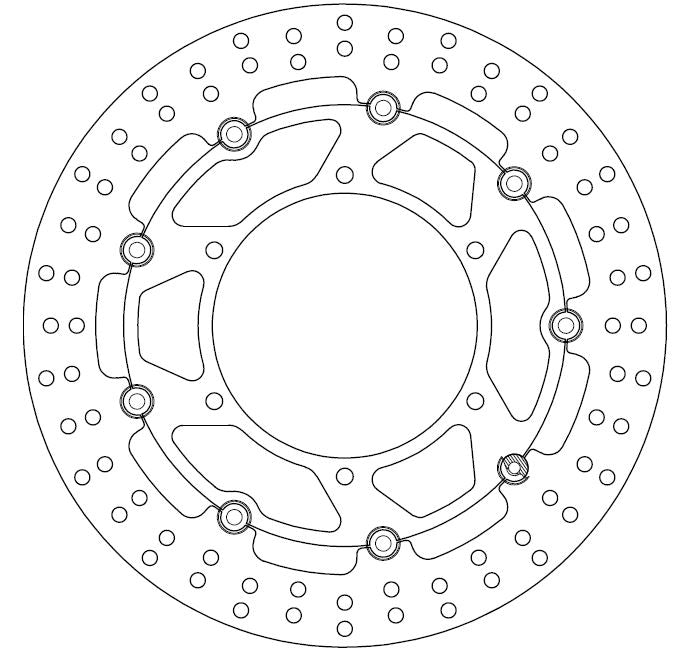 Yamaha Brake Disc Ø320x150x132 NbTrou6xØ8.5