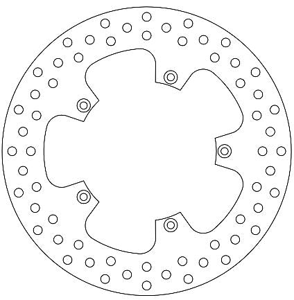 Disque de Frein Piaggio Ø260x140x125 NbTrou5xØ6.5