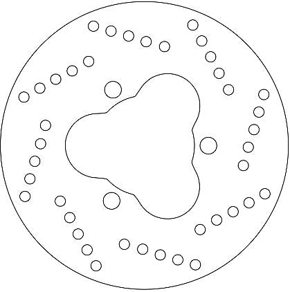 Derbi Brake Disc Ø180x80x62.5 NbTrou3xØ10.5