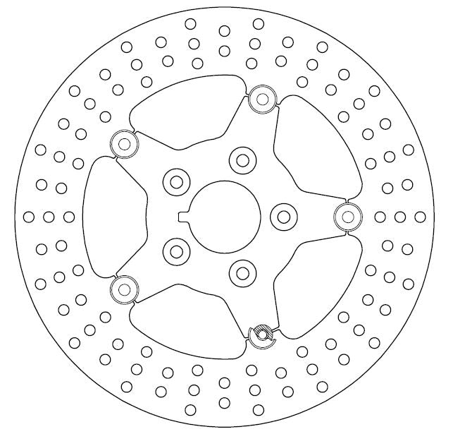 Harley Brake Disc Ø292x82.5x56.3 NbTrou5xØ8.5