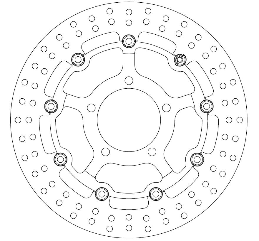 Kawasaki Brake Disc Ø300x100x80.5 NbTrou5xØ10.5