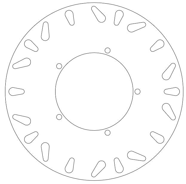 Benelli Brake Disc Ø220x107x96.1 NbTrou5xØ6.6