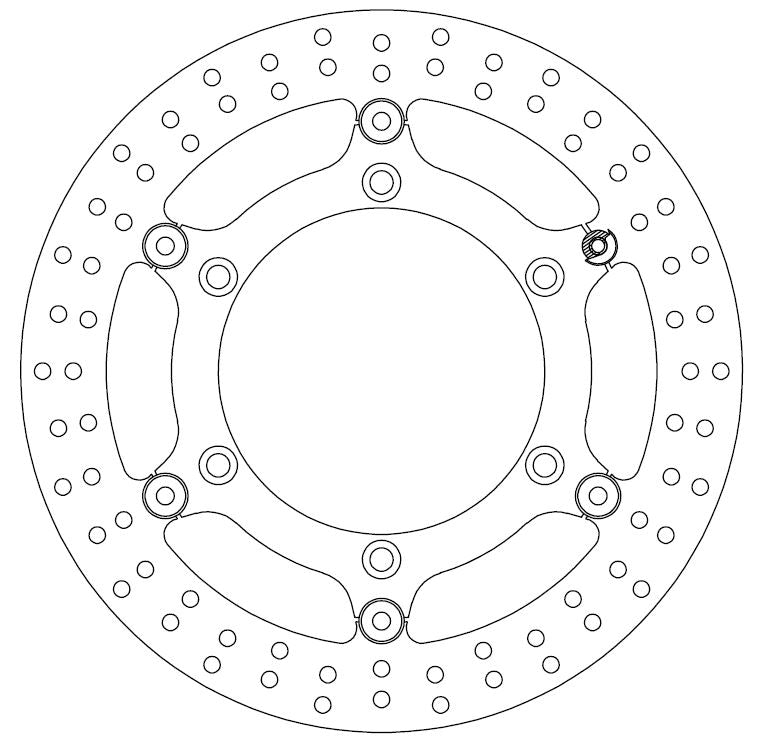 Honda Brake Disc Ø318x166x144 NbTrou6xØ10.5