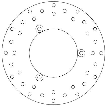 Yamaha Brake Disc Ø245x133x115 NbTrou3xØ8.5