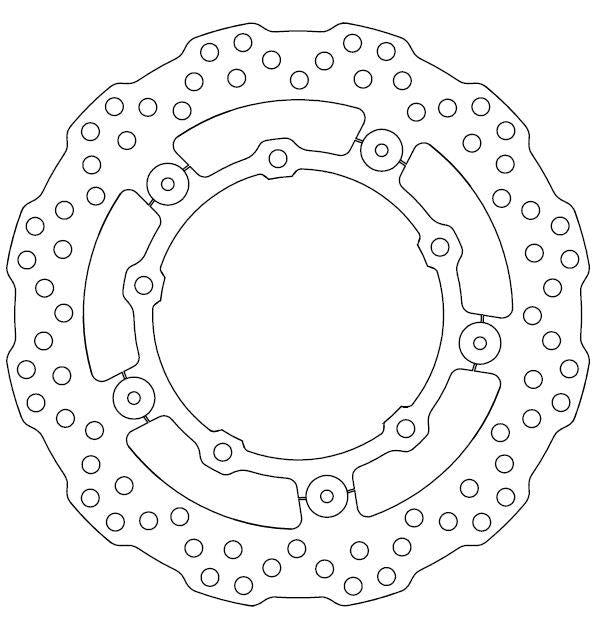 Yamaha Brake Disc Ø282x132x150 NbTrou5xØ8.5