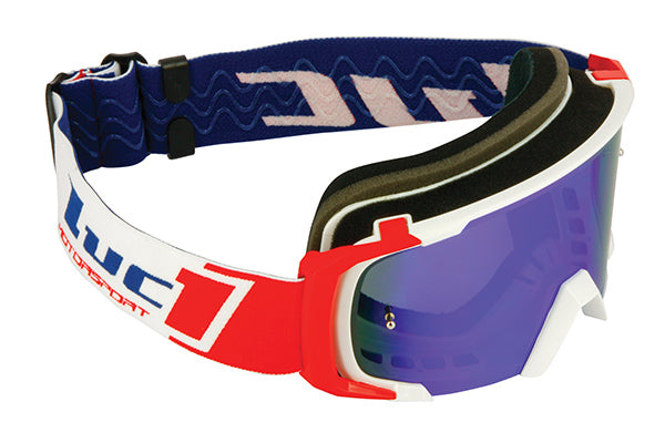 Masque Cross LUCKY LUC1 Blc/Rg Bandeau Bleu/Blanc/Rouge