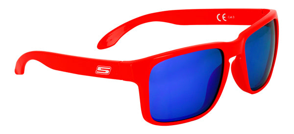 Lunettes de Soleil Rouge Fluo