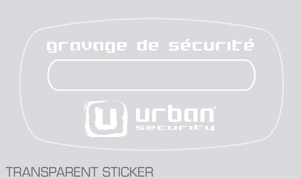 Engraved vehicle sticker