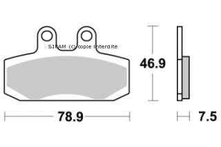 Plaquette Sifam Métal Fritté