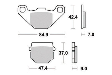 Plaquette PERFTEC R90 Semi-mét